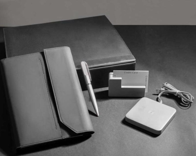 Grey Leather Multi-Function Box Set